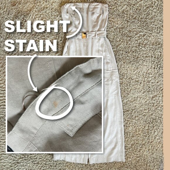 ZARA Sleeveless Linen Jumpsuit in Size Small New with Tags NWT - Picture 6 of 6